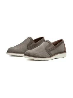 Kävelykengät & Loaferit<Pomar PIIPPO Miesten loaferit BEIGE TEXTILE/BROWN NAPPA