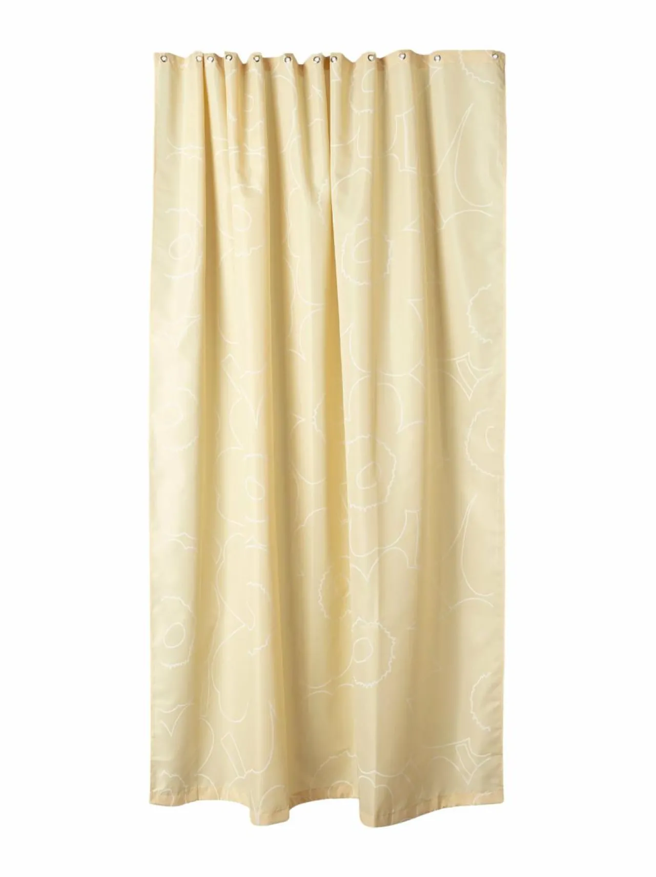 Kylpyhuonetekstiilit<Marimekko Piirto Unikko -suihkuverho 210 STRAW, OFF WHITE