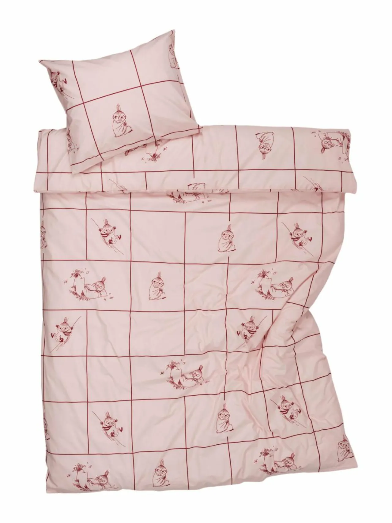 Liinavaatteet<Moomin Arabia Pikku Myy -luomupuuvillainen pussilakanasetti, 150 x 210 cm PINK