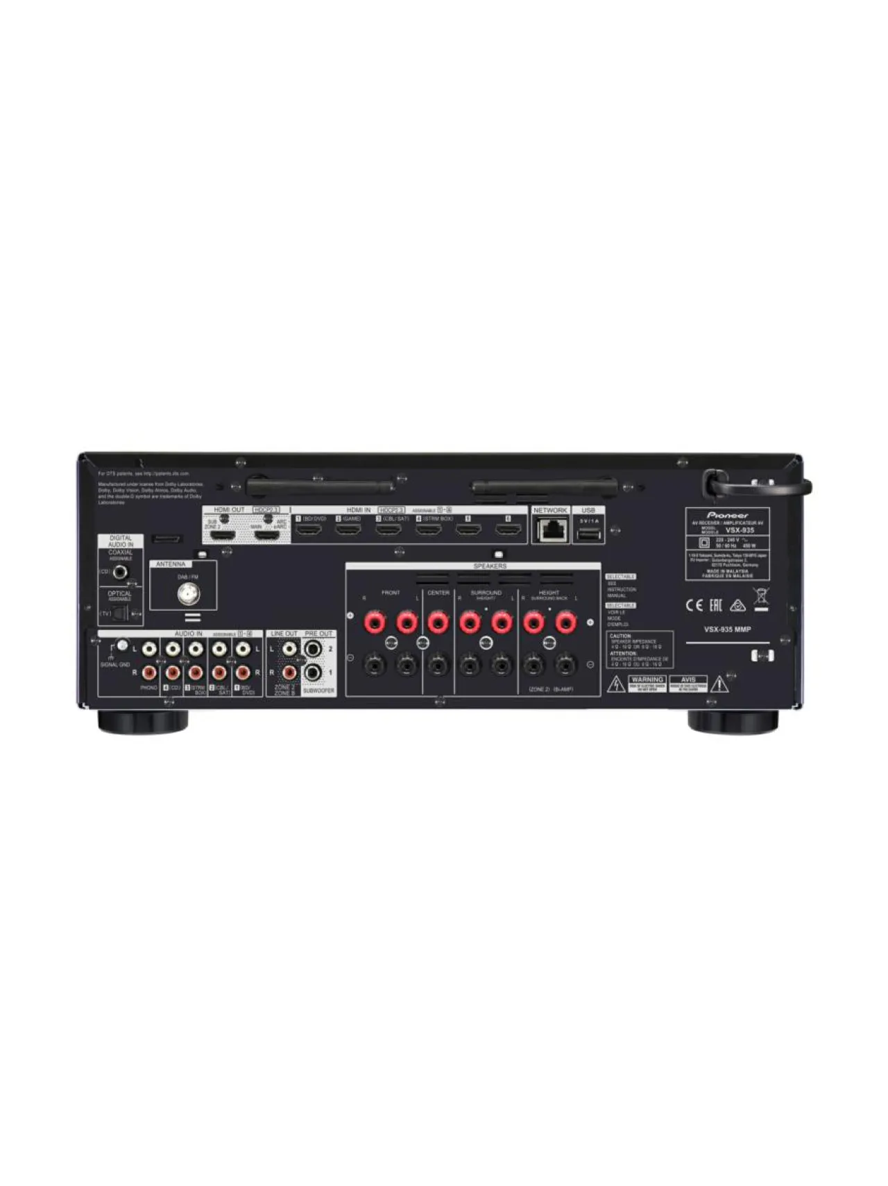 Pioneer VSX-935 7.2 AV-vahvistin^ Audio