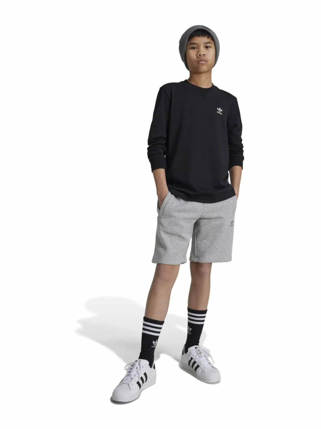 Pitkähihaiset Trikoopaidat<adidas Originals Pitkähihainen collegepaita BLACK