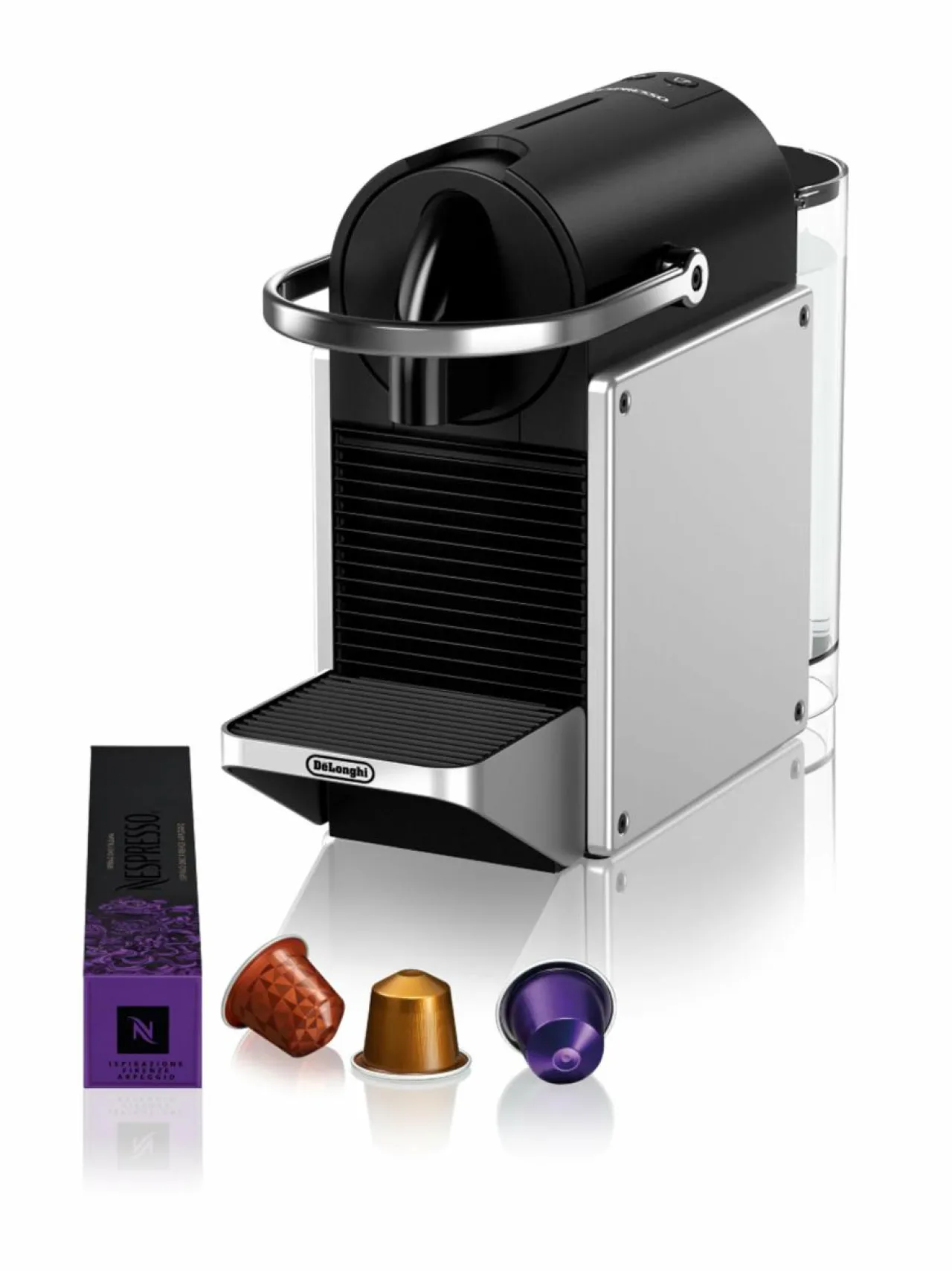 Kahvin- & Vedenkeittimet<Nespresso Pixie-kahvikapselikone METAL