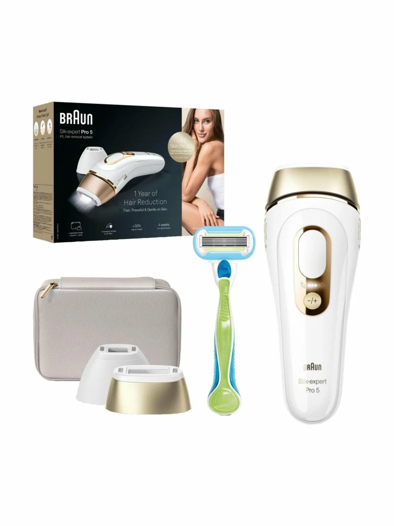 Ihokarvanpoisto<Braun PL5152 IPL -ihokarvojen poistolaite WHITE