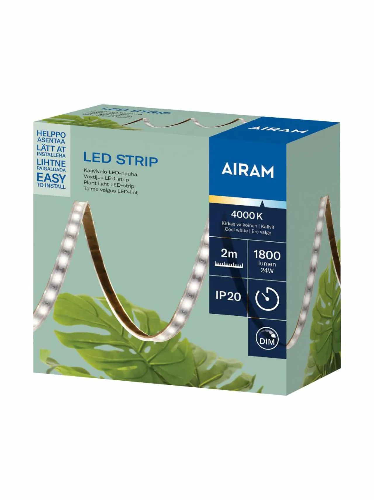 Lamput<Airam Plant Light Led Strip - LED-kasvivalaisin 2m WHITE