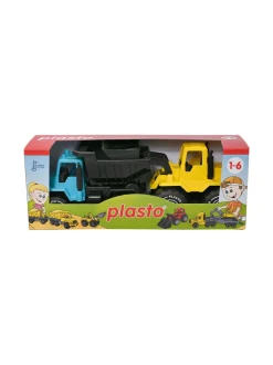 Autot Ja Muut Ajoneuvot<Plasto kuorma-auto ja kauhakuormaaja 30 cm