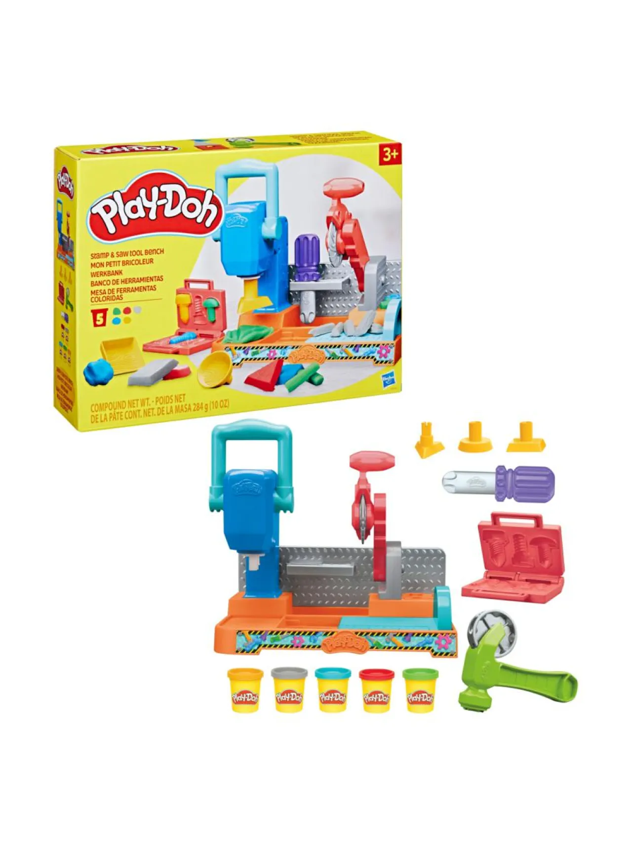 PLAY-DOH Leikkisetti Työkalupenkki Naulaa ja leimaa^ Luovuus & Oppiminen
