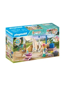 Rakennussarjat<PLAYMOBIL WORLD OF HORSES Pesupaikka Isabellan ja Lionessin kanssa 71354