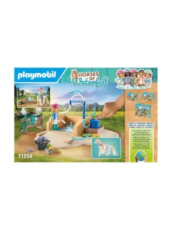 Rakennussarjat<PLAYMOBIL WORLD OF HORSES Pesupaikka Isabellan ja Lionessin kanssa 71354