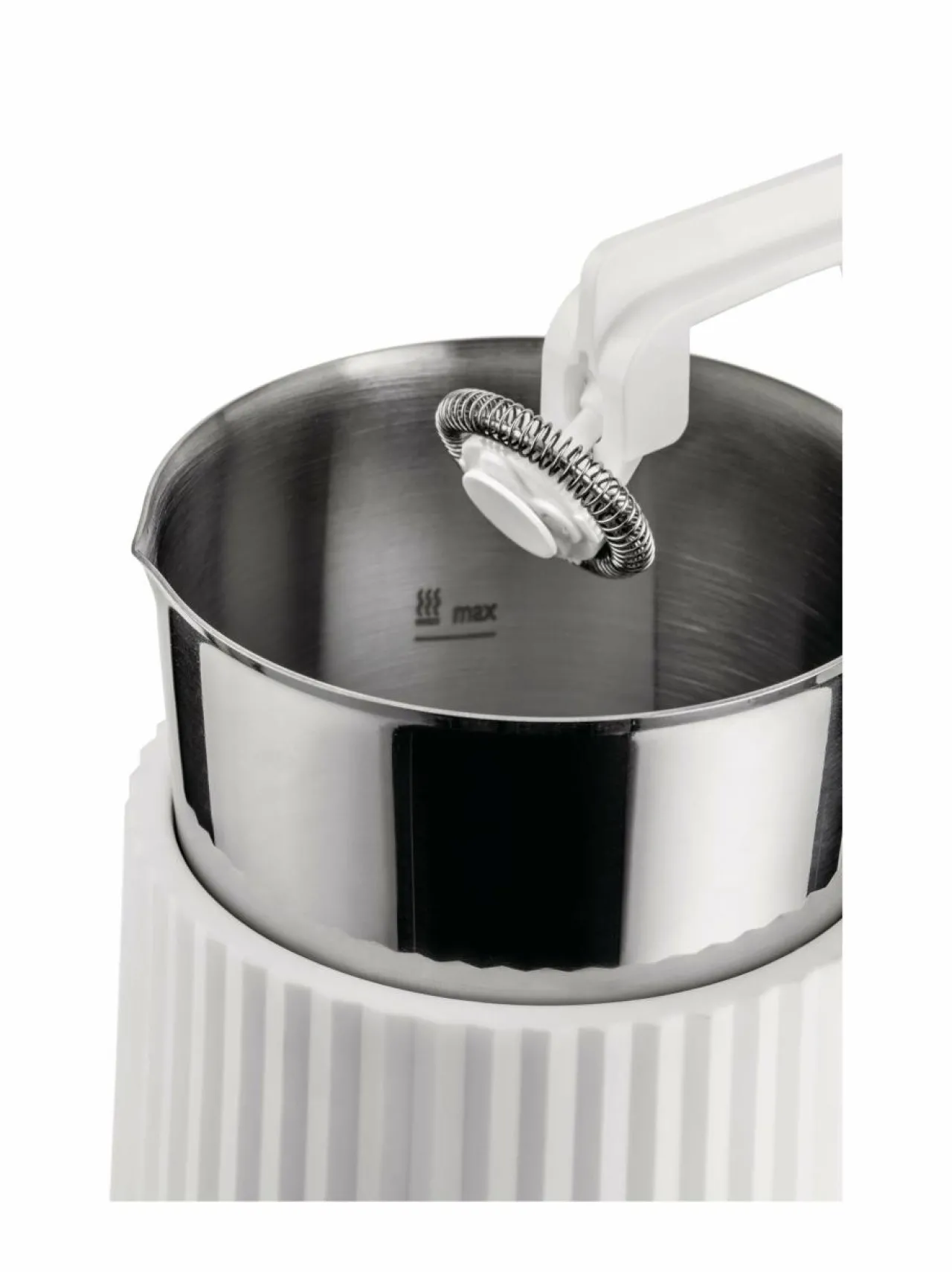 Vatkaimet & Sekoittimet<Alessi Plissé-maidonvaahdotin W WHITE