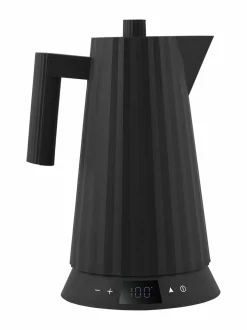 Kahvin- & Vedenkeittimet<Alessi Plissé-vedenkeitin lämpötilansäädöllä 1,7 l B BLACK