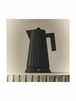 Kahvin- & Vedenkeittimet<Alessi Plissé-vedenkeitin lämpötilansäädöllä 1,7 l B BLACK