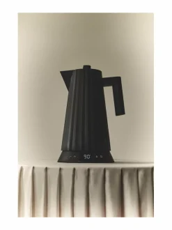 Kahvin- & Vedenkeittimet<Alessi Plissé-vedenkeitin lämpötilansäädöllä 1,7 l B BLACK