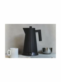 Kahvin- & Vedenkeittimet<Alessi Plissé-vedenkeitin lämpötilansäädöllä 1,7 l B BLACK