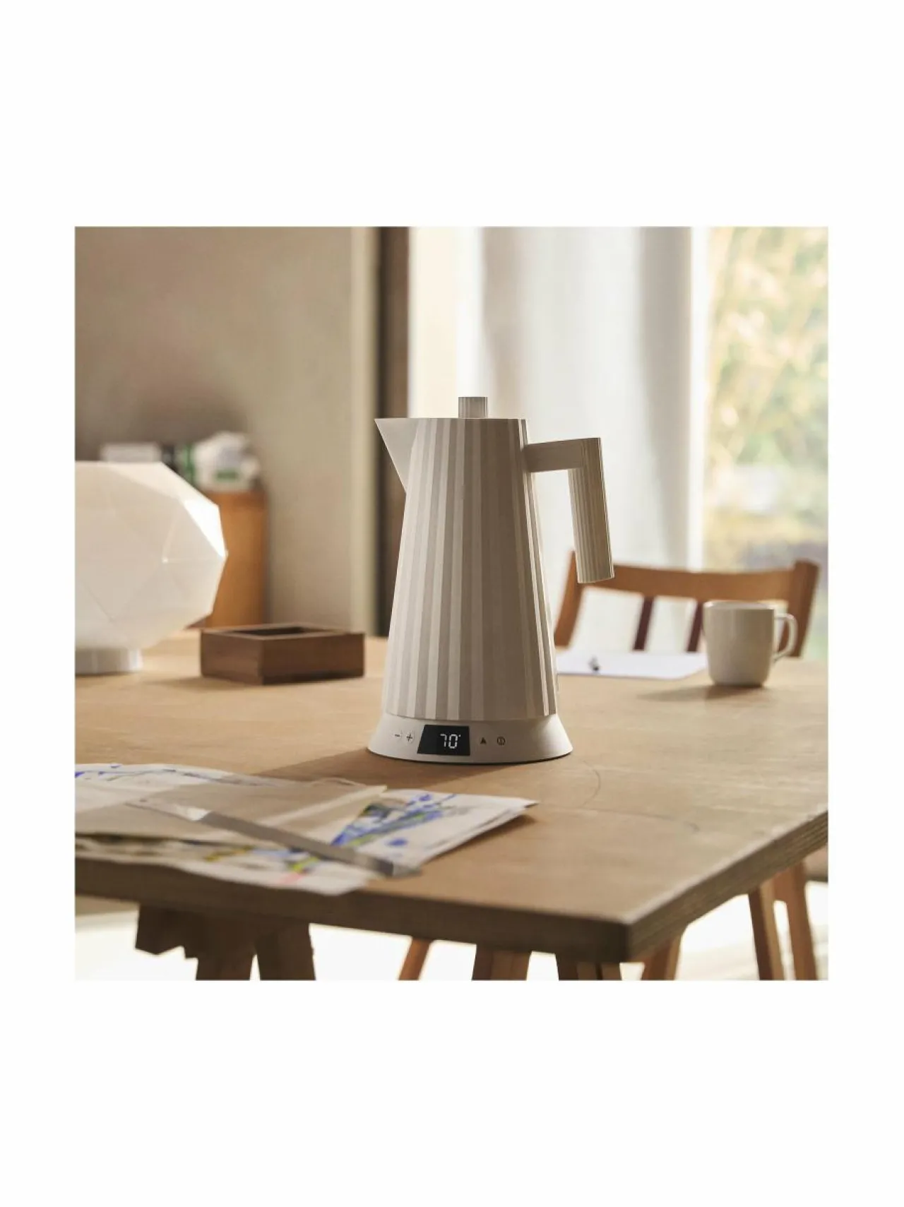 Kahvin- & Vedenkeittimet<Alessi Plissé-vedenkeitin lämpötilansäädöllä 1,7 l W WHITE