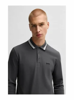Paidat<BOSS Plisy-pikeepaita 027 DARK GREY
