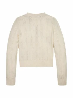 Neuleet|Neuleet<Tommy Hilfiger Pointelle-neuletakki Z00 IVORY PETAL