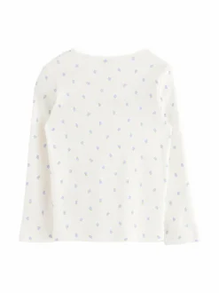 Pitkähihaiset Trikoopaidat<Lindex Pointelle-paita 325 LIGHT DUSTY WHITE