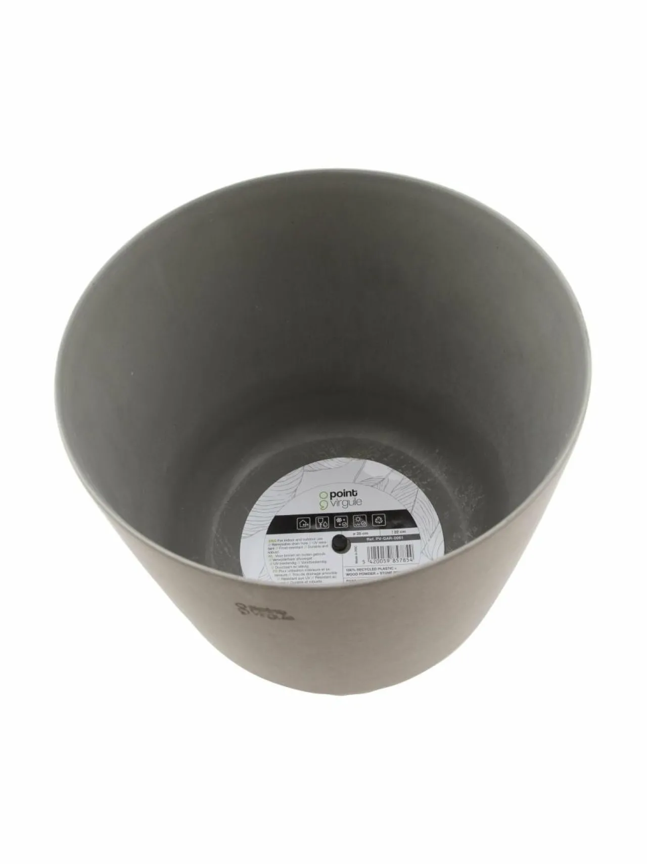 Ruukut & Istutusastiat<Point Virgule Point-ruukku 25 x 22 cm LIGHT GREY