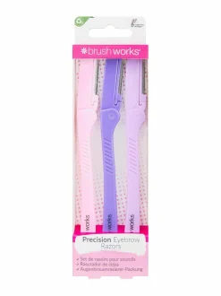 Meikkaustarvikkeet<Brushworks Precision Eyebrow Razor -kulmaveitsisetti, 3kpl pakkaus