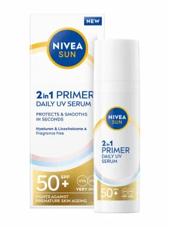 Aurinkotuotteet<NIVEA Primer Daily UV Serum SPF50+ -aurinkosuojaseerumi kasvoille