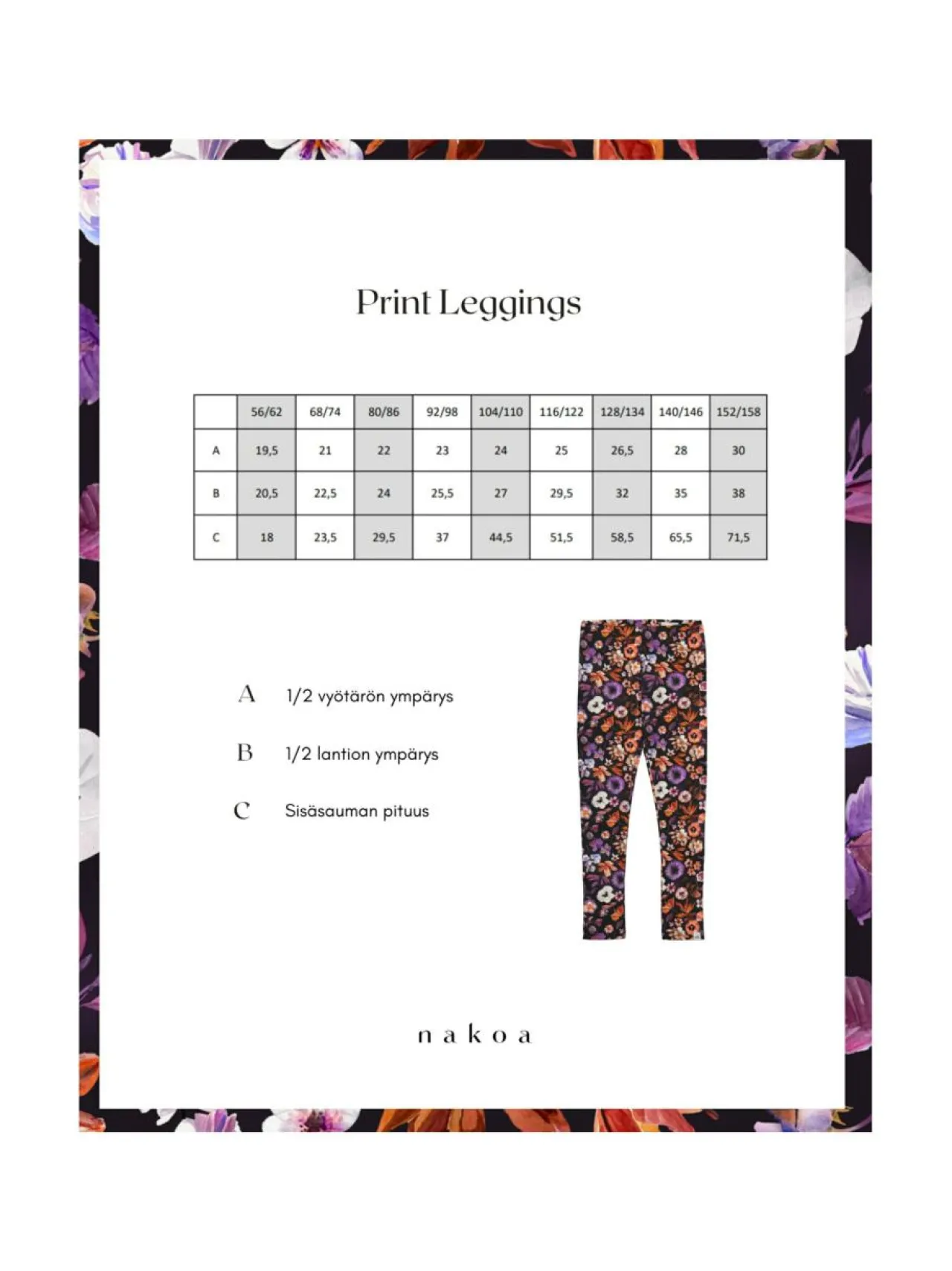 Nakoa Print Leggings,^ Collegehousut & Leggingsit