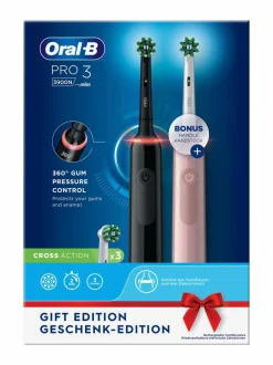 Oral-B PRO 3- sähköhammasharja tuplarungolla^ Hampaidenhoito