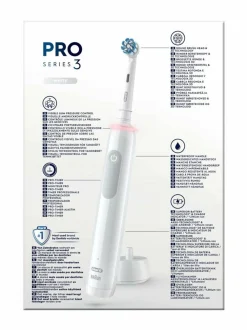 Hampaidenhoito<Oral-B PRO3- sähköhammasharja + matkakotelo WHITE