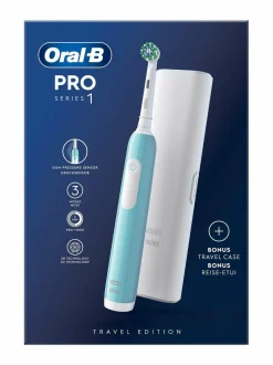 Hampaidenhoito<Oral-B PRO1- sähköhammasharja + matkakotelo TURQUOISE
