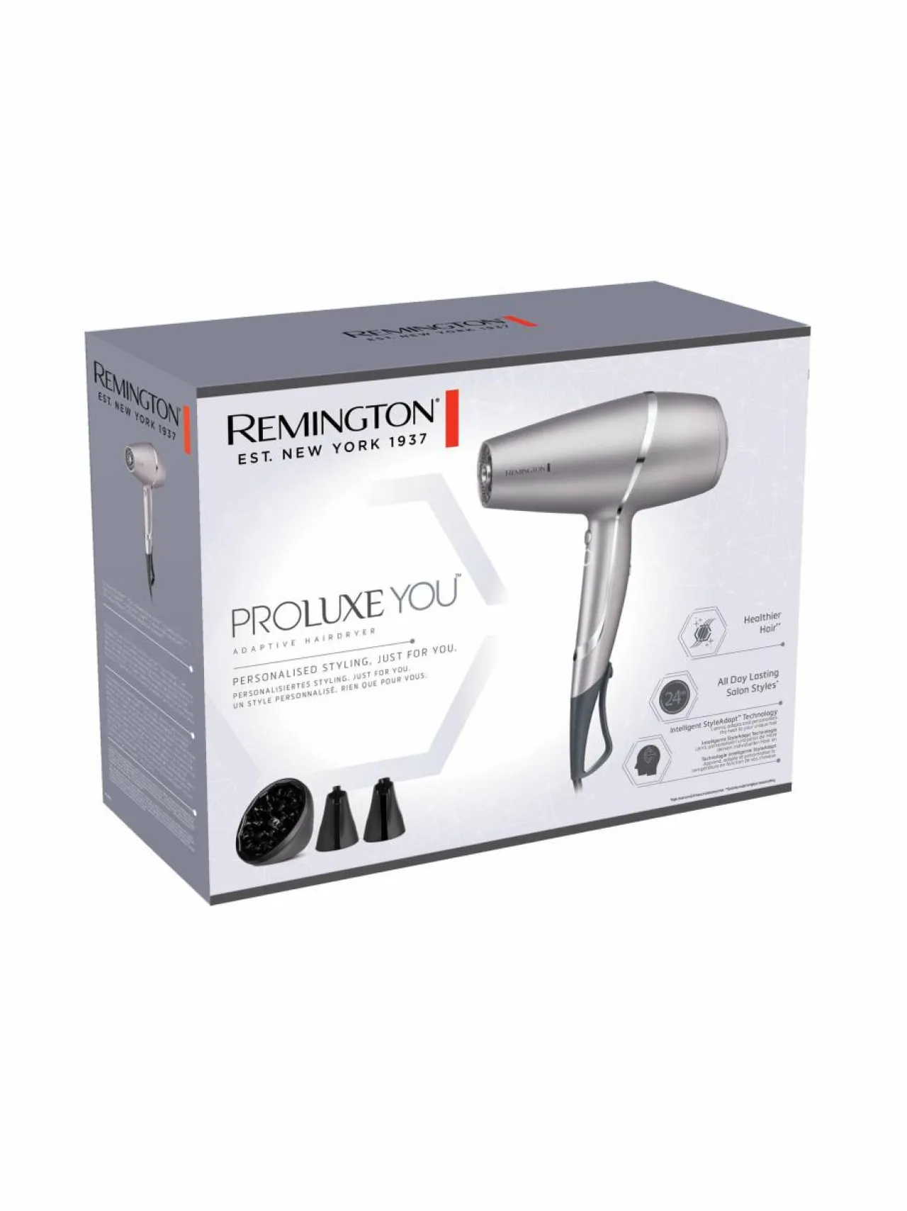 Hiustenhoitolaitteet|Hiustenhoito<Remington PROluxe You Adaptive -hiustenkuivaaja GREY