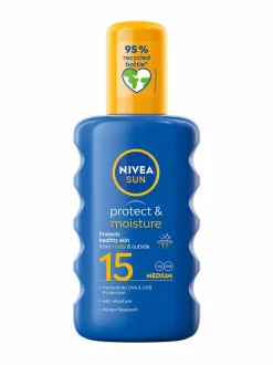 Aurinkotuotteet<NIVEA Protect & Moisture Sun Spray SPF15 -aurinkosuojasuihke