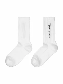 Sukat & Sukkahousut<Marimekko Puikea Single Logo -sukat 119 WHITE, BLACK