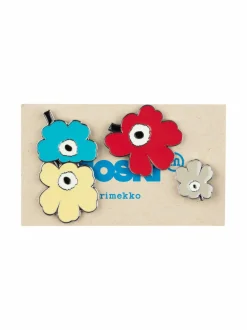 Laukkukorut<Marimekko Pumpuli Set Ii Kioski -pinnisetti, 3 kpl 253 LIGHT YELLOW, TURQUOISE, RED