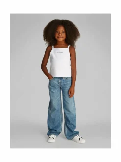 Paidat<Calvin Klein Kids Punto Strap -toppi YAF BRIGHT WHITE