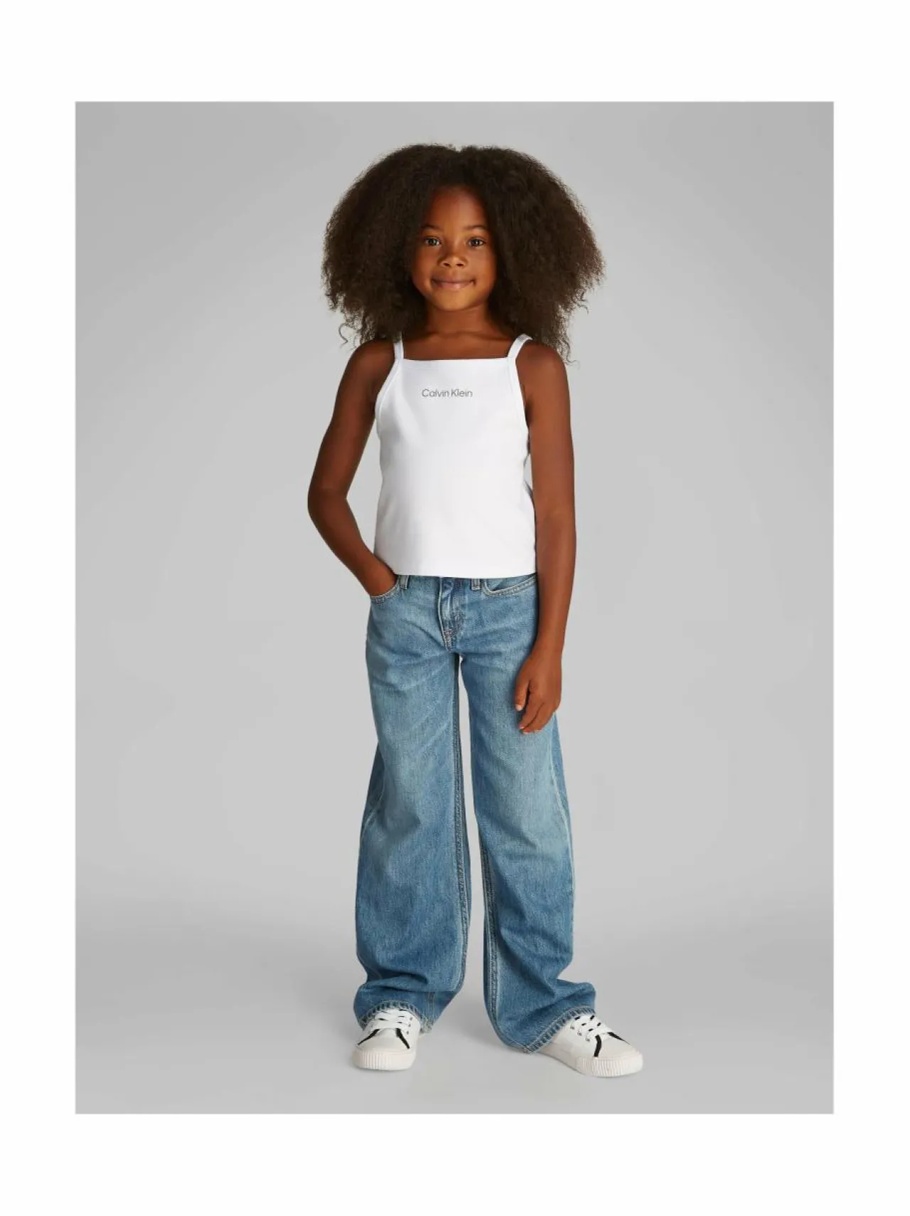 Paidat<Calvin Klein Kids Punto Strap -toppi YAF BRIGHT WHITE