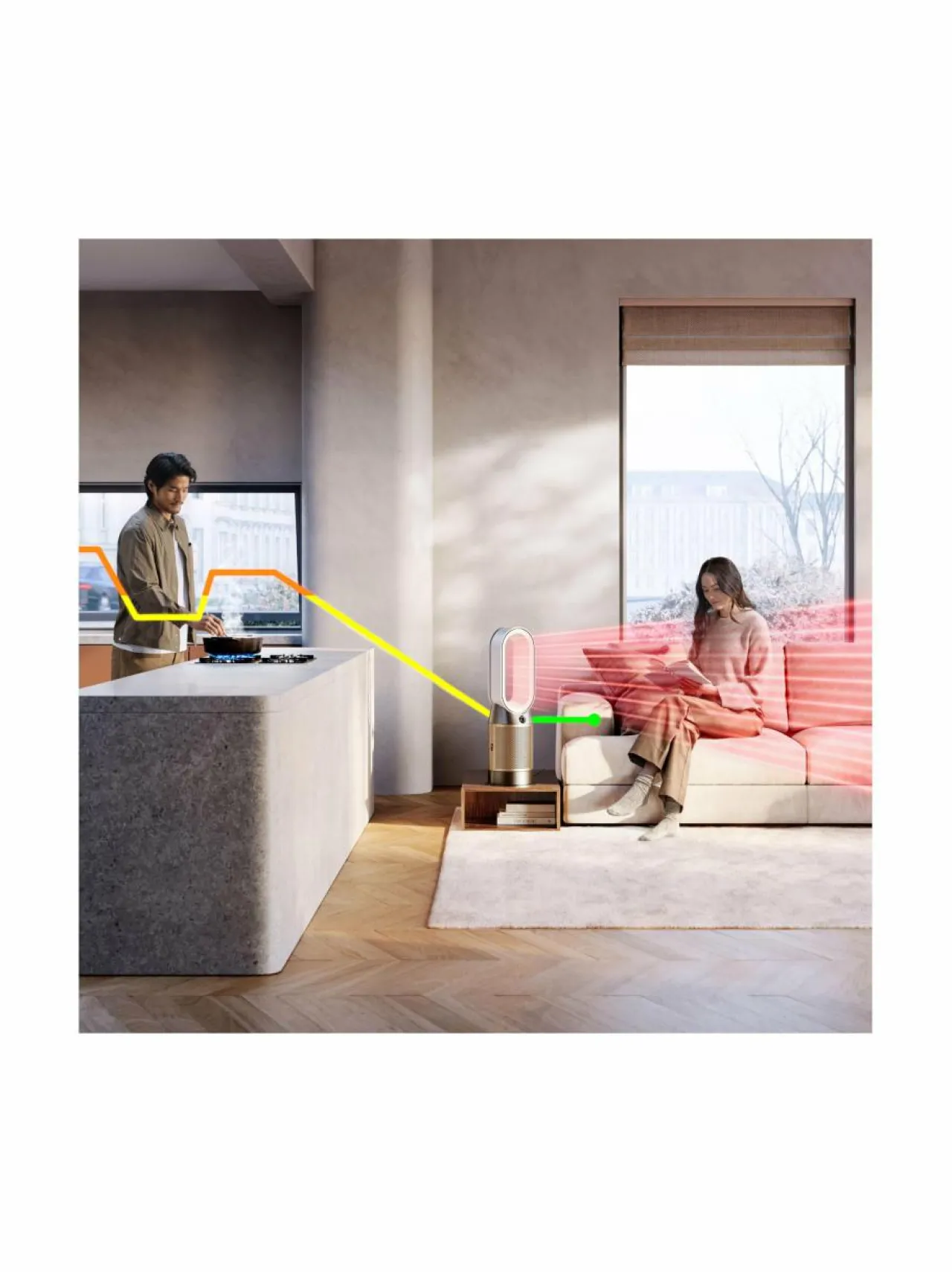 Sisäilma<Dyson Pure Hot & Cool -ilmanpuhdistin NICKEL/GOLD