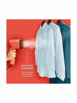 Pyykkihuolto<Tefal Pure Pop -tekstiilihöyrystin CORAL/RED