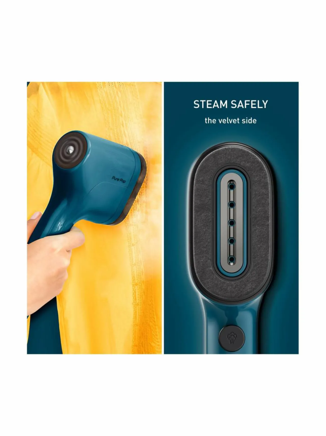 Pyykkihuolto<Tefal Pure Pop -tekstiilihöyrystin BLUE