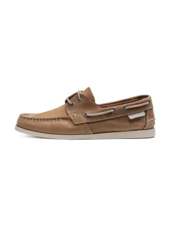 Kävelykengät & Loaferit<Pomar PURSI Miesten Zero Waste purjehduskengät BROWN NUBUCK