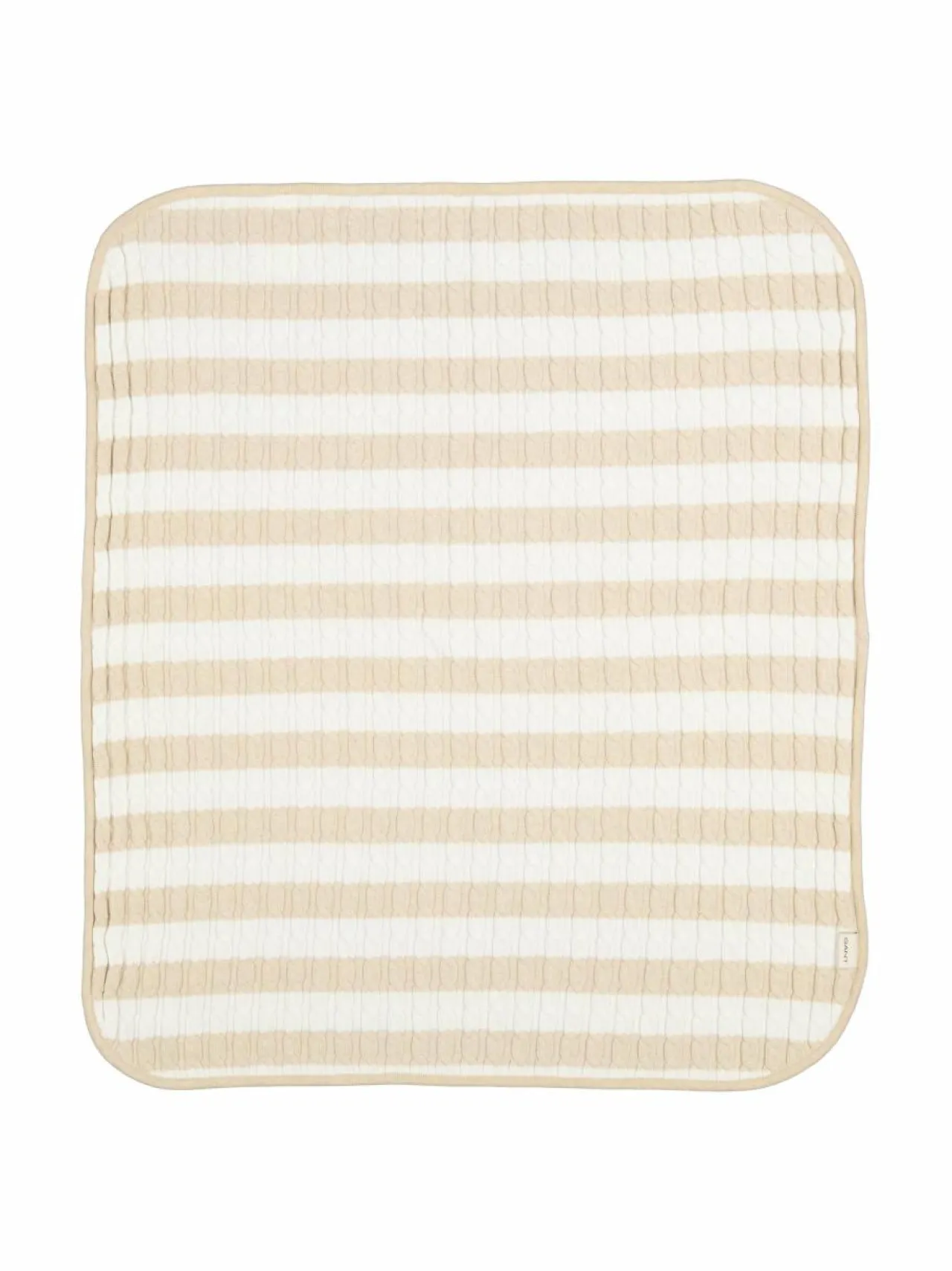 Muut Asusteet<GANT Puuvillainen palmikkoneuleviltti 291 LIGHT BEIGE MELANGE