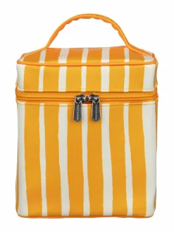 Kylpyhuonetarvikkeet<Marimekko Raide Otso -kosmetiikkalaukku 210 SAHRAM YELLOW, CREAM