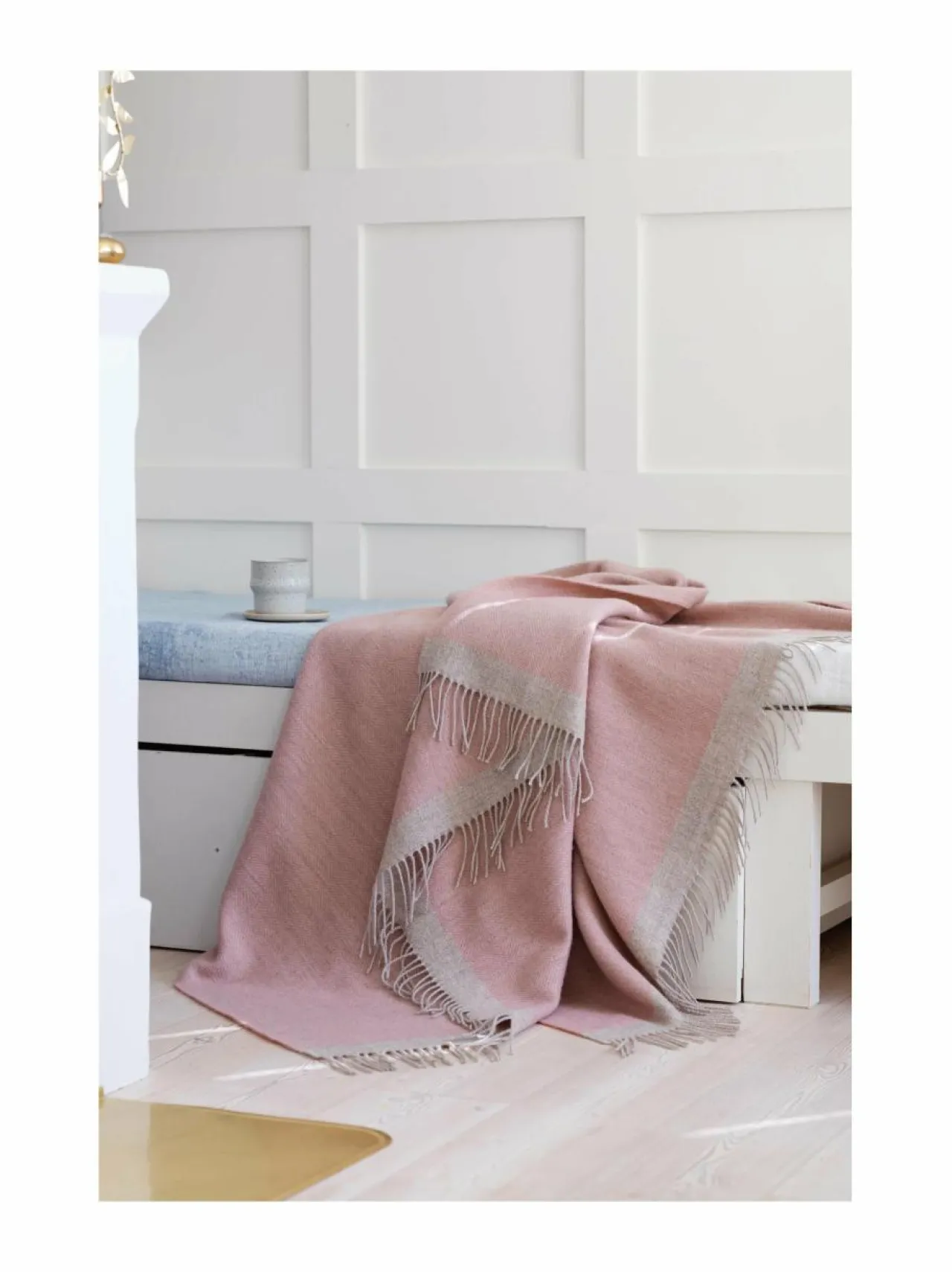 Huovat & Päiväpeitot<Lapuan Kankurit Rauha-villahuopa 130 x 180 cm ROSE-BEIGE