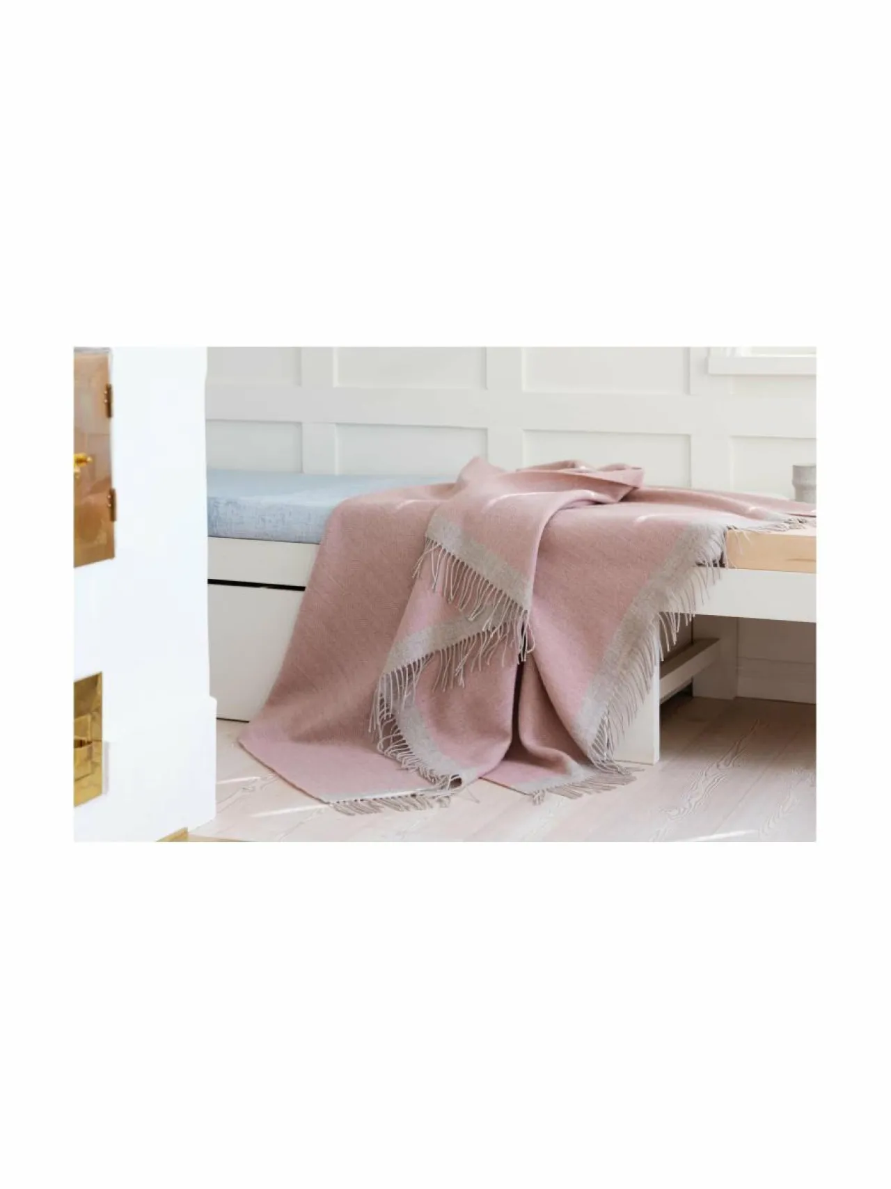 Huovat & Päiväpeitot<Lapuan Kankurit Rauha-villahuopa 130 x 180 cm ROSE-BEIGE
