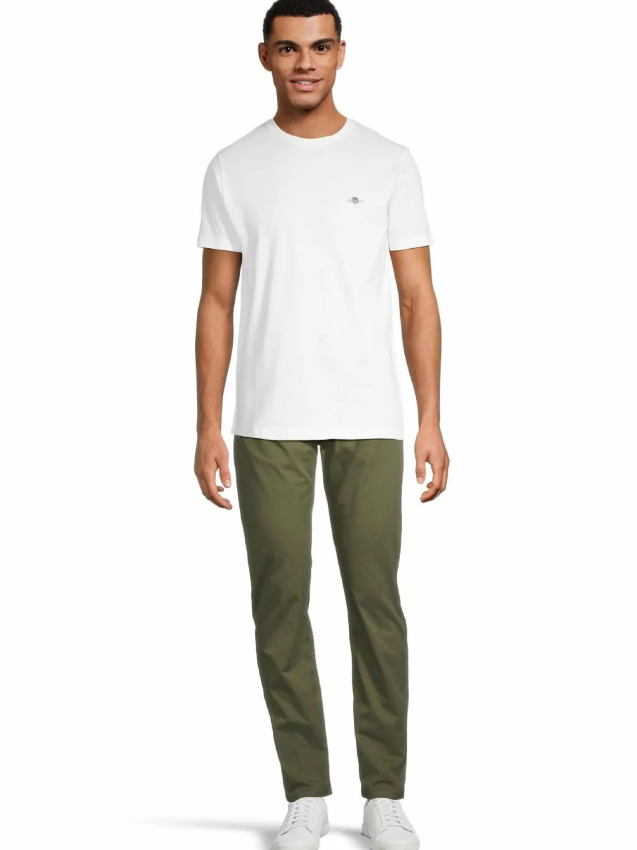 Housut<GANT Regular Desert -farkut MOSS GREEN