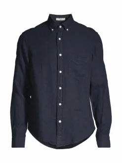 Paidat<GANT Regular Fit Garment Dyed -pellavapaita 433 EVENING BLUE