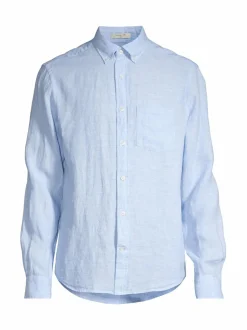 Paidat<GANT Regular fit ‑pellavapaita 468 CAPRI BLUE
