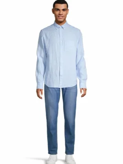 Paidat<GANT Regular fit ‑pellavapaita 468 CAPRI BLUE