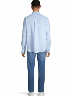 Paidat<GANT Regular fit ‑pellavapaita 468 CAPRI BLUE