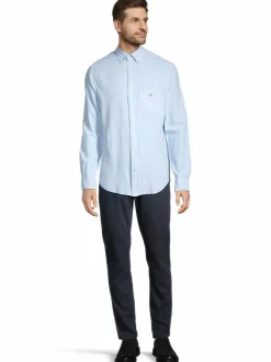 Paidat<GANT Regular Fit -pellavapaita 457 FRESH BLUE
