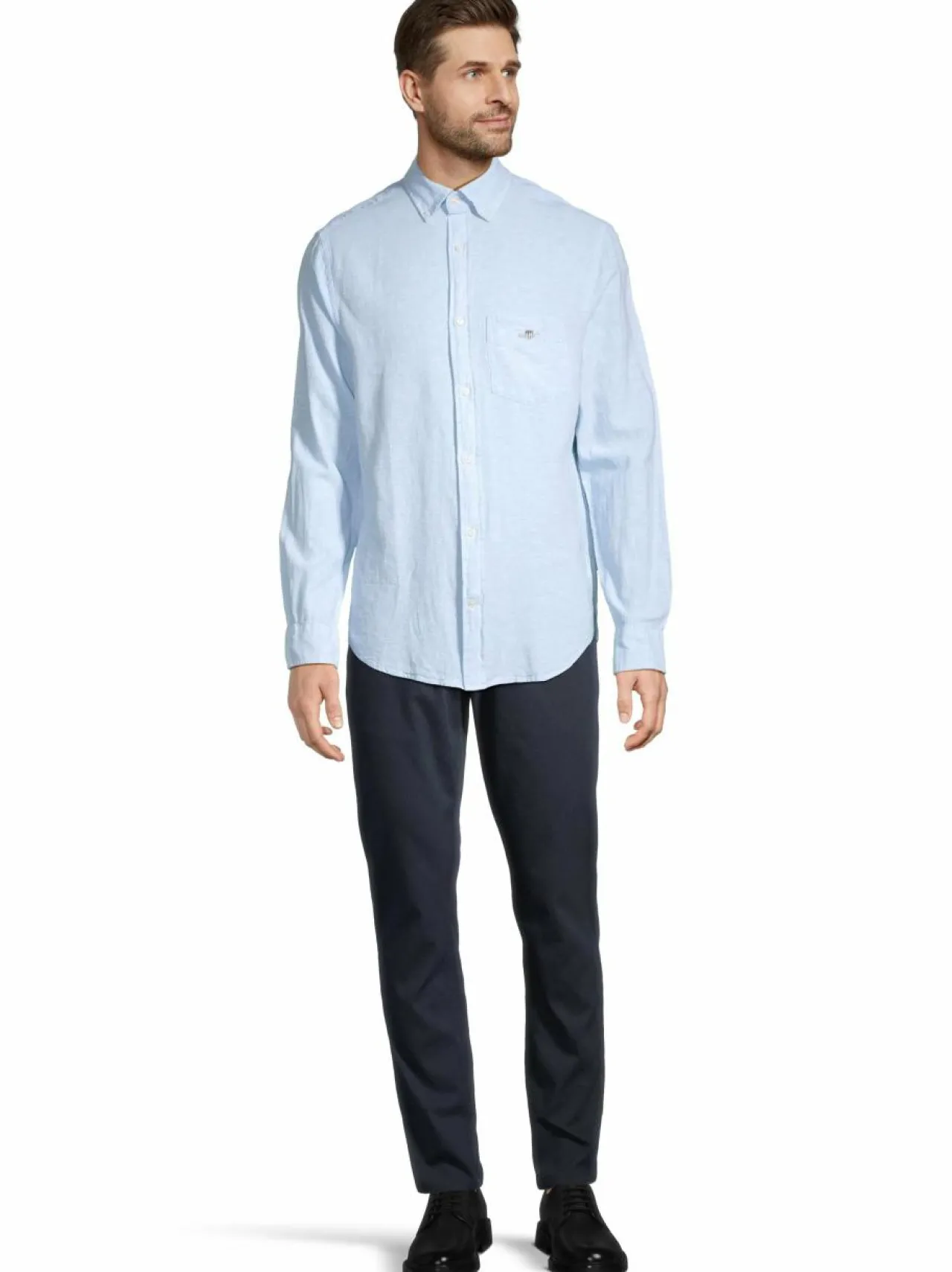 Paidat<GANT Regular Fit -pellavapaita 457 FRESH BLUE