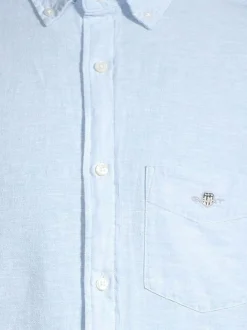 Paidat<GANT Regular Fit -pellavapaita 457 FRESH BLUE